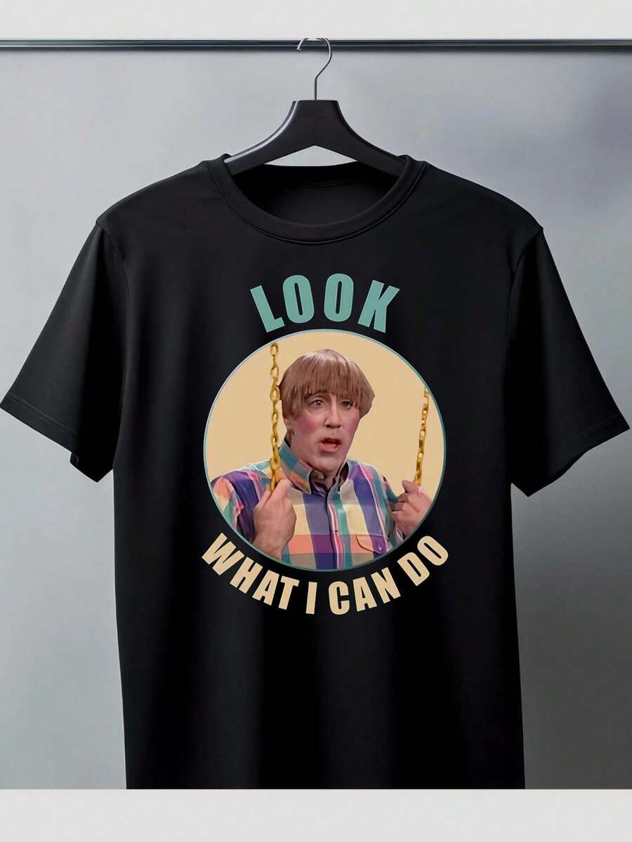 Men'S Black T-Shirt- "See What I Can Do" Meme Design - 黑色的 - 查看 1