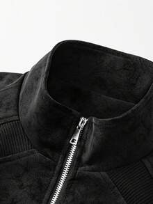 Jaket Fashion Lengan Panjang Pria Musim Gugur/Dingin, Cocok untuk Perjalanan Sehari-hari, Liburan, dan Hadiah - Hitam - View 5