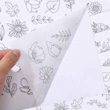 LAMYA Rustic Wildflower Sketch: Instant Download Embroidery Transfer Pattern. Minimalist Botanical Line Art, Suitable For Modern Needlework And Wall Art - 5737 - View 5