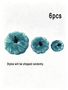 15/6/1pc Blue Artificial Pumpkin Plant, Autumn Thanksgiving Party Halloween Decoration Fake Plant, Artificial Plant Pumpkin Set, Suitable For Home Kitchen Fireplace Mantel Porch Outdoor Decoration, Wedding Table Centerpiece Decoration, Harvest Festival Autumn Decoration, School Supplies - Gray-blue - View 7