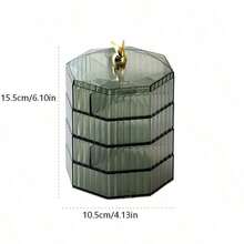 Rotating Jewelry Storage Box, Exquisite Necklace And Earring, Gold Multi-Layer Large Capacity Jewelry Box - Multicolor - View 2