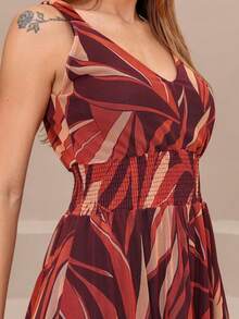 Women's Fitted Tulle Jumpsuit - 卡其色 - 查看 2