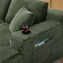 Sectional Sofa Modular Green 6 Seats - No Assembly Required - 綠色 6 座 - 查看 6