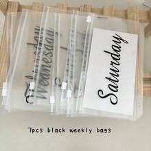 A6 DIY Binder Weekly Plan Cover, 7pcs Zipper Bags, Weekly Sleeves, Journal Collect Book - Multicolor - View 11