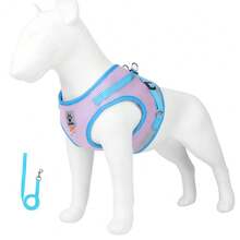 High Visibility Reflective Dog Harness, Breathable Mesh Pet Vest Harness, Adjustable Chest Strap For Small And Medium Dogs, Comes With Matching Dog Leash, Suitable For Night Walks - Multicolor - View 40