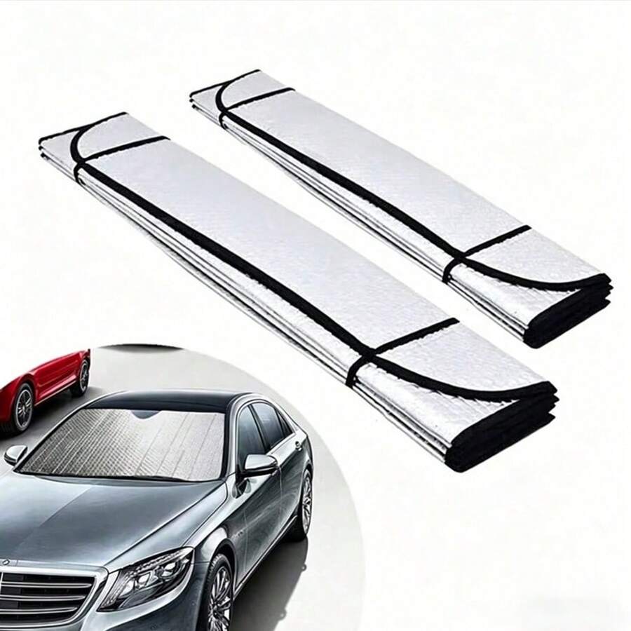 Car Sunshade, Reflective Sunshade With UV Protection And Sun Protection, Foldable Sunshade, Keeps Car Interior Cool, Available In 2 Models, Suitable For Multiple Car Models, Foldable Universal Car Sunshade, Windshield Sunshade, Car Accessories - Car Sunshade - View 1