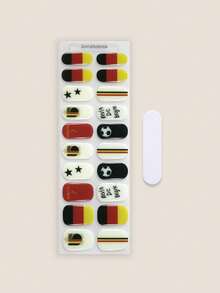 Cross-Border New Arrival Semi-Cured Gel Summer Toe Nail Stickers, Glitter Flash Design, In Stock Wholesale, Waterproof & Long-Lasting - Multicolor - View 3