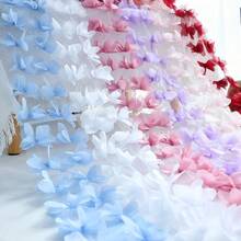 1 Yard 3D Double-Layer Floral Petal Lace Trim, Heavy-Duty 3D Small Flower Mesh Fabric, Wedding Veil Decorative Material - Multicolor - View 4