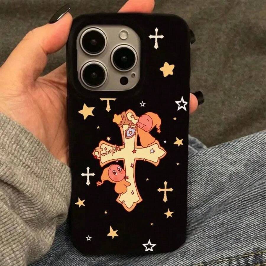 Star Man Cross Apple 17161514 Phone Case 13 12 11 Soft Shell XS XR Personalized - Multicolor - View 1