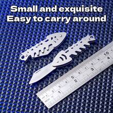 1pc Animal Casual Street Style Stainless Steel Fish Bone Keychain EDC Tool Pocket Knife - A - View 4