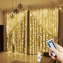 LED Curtain String Lights Fairy Lights Christmas Decoration USB Remote Control Wedding Party Holiday Decor Suitable For Home Bedroom - USB Curtain Lights - View 11