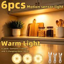 Đèn ngủ cảm biến chuyển động LED - Phát hiện PIR siêu nhạy, tự động bật/tắt từ hoàng hôn đến bình minh - Hoàn hảo cho tủ bếp, cầu thang, hành lang, phòng ngủ, phòng tắm và nhiều nơi khác. Có thể sạc lại, dễ dàng lắp đặt. - Đèn cảm biến chuyển động - Xem 12