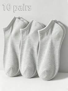 1 par/15 pares/30 pares de calcetines de forro de punto cómodos, que absorben la humedad y son antibacterianos - Regalo premium para el Día de la Madre, calcetines invisibles unisex, calcetines largos, que absorben el sudor y resisten el olor, elásticos y suaves, diseño de unicolor de moda, adecuados para primavera, verano, otoño, invierno, uso diario casual y deportes de yoga - Multicolor - Ver 10