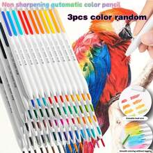 Pensil Warna Otomatis dengan Fitur Tekan untuk Menghapus, Isi Pensil Berbasis Minyak yang Dapat Diganti, Warna Campuran Profesional untuk Menggambar dan Melukis - A - View 13