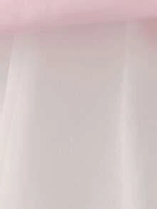 Iridescent Gradient Tween Girl Flower Girl Long Dress, Off-Shoulder 3D Ruffle Princess Gown With Front Slit, High Waist Satin Bow Colorblock Fluffy Tulle Skirt For Girls Wedding, Baptism, Party, Performance - Baby Pink - View 8
