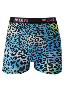 5pcs Plus Size High Waist Panties, Solid Color & Printed Pattern, Comfortable & Fashionable Design, Anti-Slip Fit, Breathable Fabric - Multicolor - View 7
