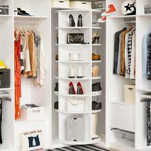 Rotating Shoe Rack Tower, Spinning Storage Rack, Standing 360° Revolving Shoe Organizer - 7 Floors, With the Ground Floor Raised Up - View 6