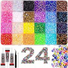 18,000-45,000pcs 3mm Multicolor Resin Flat Back Rhinestones, Shiny Decorative Stones, Includes Tweezers And Glue, DIY Craft Materials, Suitable For Clothing Sewing, Face And Body Rhinestone Application, Jewelry Making, Holiday And Daily Party Decoration - Multicolor - View 15