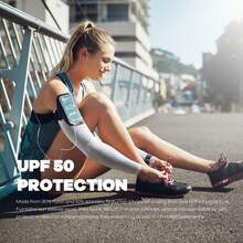 Soft Arm Sleeves, UV Protection Sun Protection Cooling Compression Arm Covers, Suitable For Outdoor Work, Sports, Men And Women - 2-pack - View 3