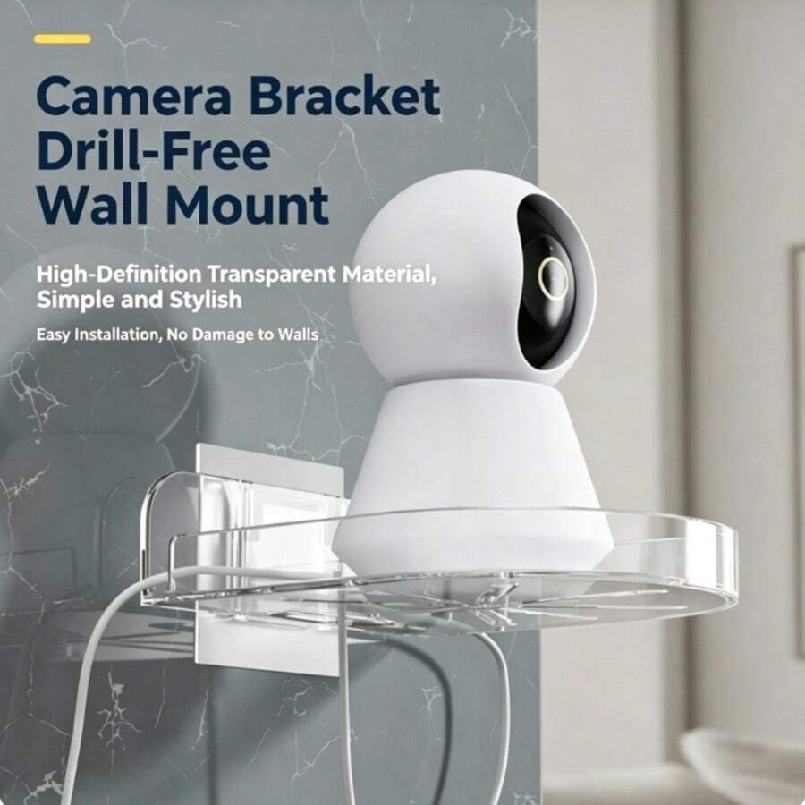 1/2/3pcs Wall-Mounted Camera Bracket, Surveillance Tray, Multi-Functional Home Wall Shelf - Multicolor - View 1