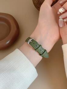 1件女款橢圓羅馬數字休閒優雅石英腕錶，適合日常配戴 - 綠色 - 查看 6