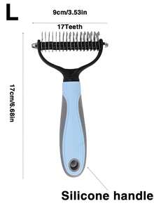 Pet Fur Cutter, Dog Grooming Shedding Tool, Double-Sided Pet Brush, Pet Supplies - Multicolor - View 12