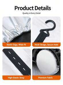 Penutup Ban Cadangan Universal 25-26 Inci, Penutup Roda Tahan Air dan Tahan Sinar UV, Pelindung Ban Tahan Debu dan Sinar Matahari, Cocok untuk SUV, RV, Camper, Trailer - A - View 12