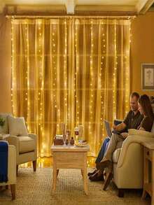 LED Curtain String Lights Fairy Lights Christmas Decoration USB Remote Control Wedding Party Holiday Decor Suitable For Home Bedroom - USB Curtain Lights - View 10