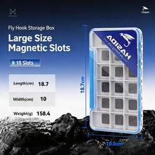 HASIDA Fly Fishing Hook Storage Box, Magnetic Silicone Multi-Function Waterproof Accessory Box, Portable Lure & Fly Bait Box - Blue - View 10