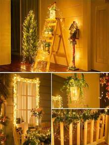 1pc LED Firework Fairy String Lights, 8 Flashing Modes, USB Powered, With Remote Control And Timer Function, Indoor Ceiling Bedroom Window Decoration Light, Suitable For Christmas Tree Wedding Party, Warm White Elegant Style, Christmas Occasion - USB Firecracker Light - View 10