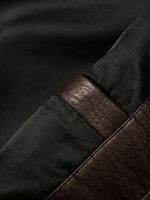 Men's Autumn/Winter Long Sleeve Fashion Leather Jacket, Suitable For Daily Commute, Vacation, Gift Giving - Coffee Brown - View 9