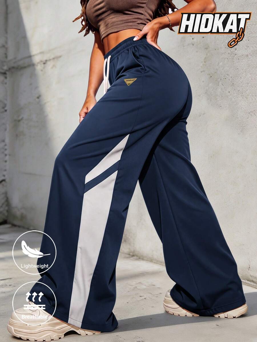 Hidkat Women's Spring/Autumn Lightweight Sports Long Pants, Comfortable With Drawstring Waist And Pockets, Casual Streetwear