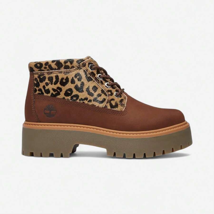 Timberland 6 Premium Stone Street Cheetah (Women's) - White - View 1