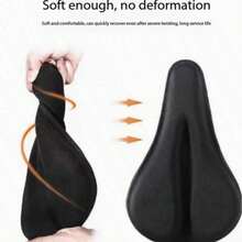 1pc Non-Slip Silicone Bicycle Seat Cover, Thick Shock-Absorbing Cycling Seat Cover, Suitable For Mountain Bikes, Multiple Styles Available - Multicolor - View 7