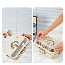 304 Stainless Steel Lunch Box, Bento Box Adult, Leakproof Japanese Bento Box With Utensils And Soup Bowl, Microwaveable Metal Lunch Box, Stainless Steel Containers With Lids, For School Student - Multicolor - View 10