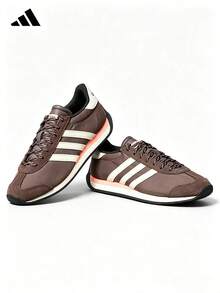 Adidas Sepatu sneakers RUNVISTA wanita terbaru, sneakers chunky retro, sepatu kasual low-top. - Coffee Brown - View 2