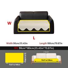 1pc Waterproof Oil-Proof Faux Leather Sofa Cushion Cover, Scalloped Wave Edge Non-Slip Dotted Back Couch Pad, Wipeable Washable Modern Sofa Protector For Living Room, Multi Colors Available - Multicolor - View 27