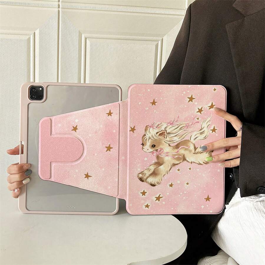 1件旋轉平板保護殼，相容 iPad Air 6/5/4 與 10 (10.9 吋)，相容 iPad Pro 2024、Air M3/A16 2025，相容 Galaxy Tab S9 FE/S8 Plus/S7/S10，相容 OPPO Pad，相容 MatePad，相容 Vivo Pad，相容 Honor Pad，相容 Xiaoxin Pad
