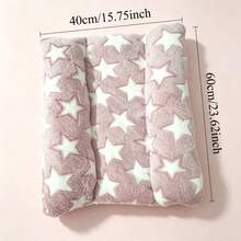 1pc Cozy Wrap-Around Pet Bed For Rabbits & Small Animals - Soft Plush Cushion With Raised Edges For Security, Machine Washable Sleeping Mat - Pink - View 3