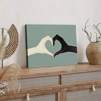 1pc Unframed Decorative Wall Art Print Featuring The Text "I Love You I Love You Too," Suitable For Decorating Living Rooms, Bedrooms, And Other Spaces.