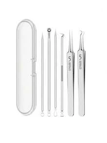 3pcs #5 Ultra-Fine Blackhead Removal Needles, Suitable For Normal Skin, Acne Removal Tools, Elegant Design Durable, Beauty Salon Facial Care Tools, Comes With Storage Bag - A - View 11