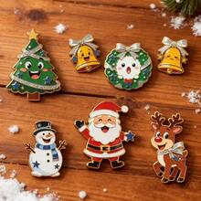 1 Set Christmas Acrylic Refrigerator Magnets, High-Definition Santa Claus, Snowman, Reindeer, Bell Patterns, Suitable For Refrigerator, Car And Store Decoration, Create Holiday Atmosphere - Multicolor - View 6