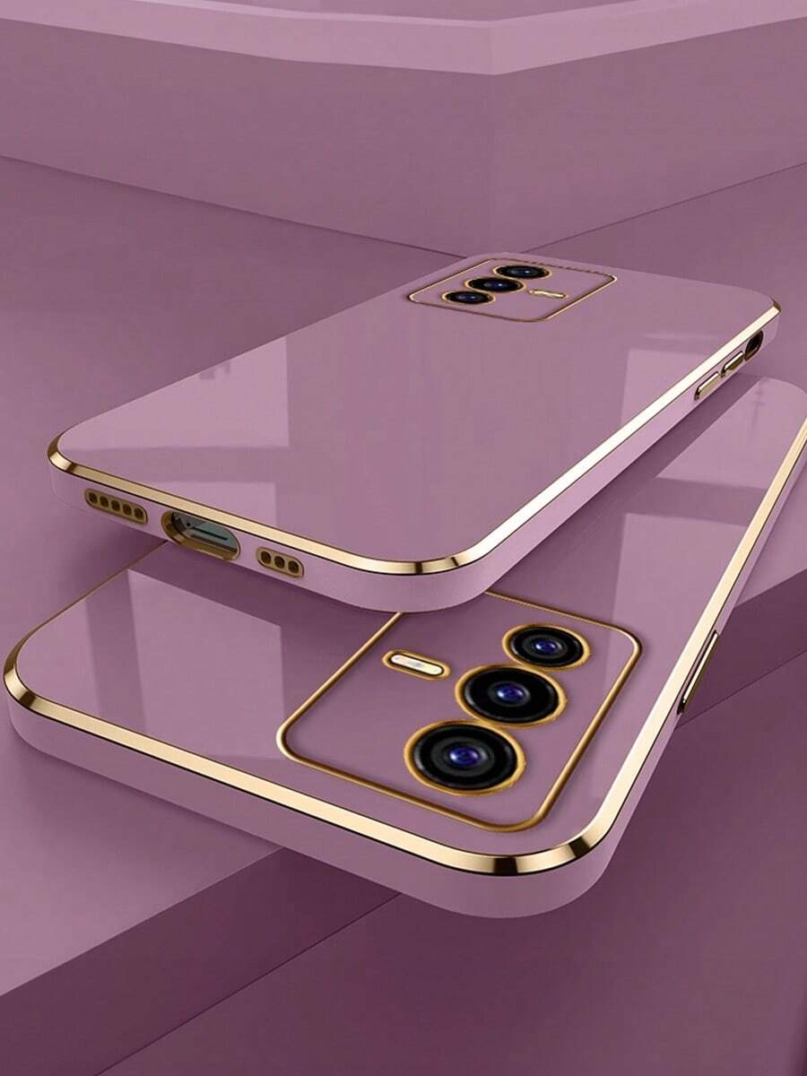 MewTrek 奢華電鍍手機殼,新款時尚矽膠防震軟殼,適用於 iPhone / Galaxy Hot Reno Honor - 紫色 - 查看 1