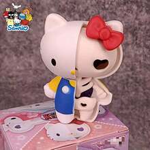 1/4 Pcs Sanrio Half Anatomy Hello Kitty Series Blind Box Figurines - Creative Cinnamoroll, Kuromi &Handcrafts, Desktop Ornaments [Hand-Painted Artwork With Slight Imperfections, Please Avoid Purchasing If Mind | - Multicolor - View 3