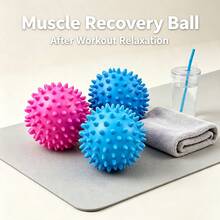 Dopamine Style Massage Yoga Ball, Creative Spiky Design For Body Muscle Relaxation, Multi-Functional Compact Portable Ball For Anytime Anywhere Relaxation - Multicolor - View 3