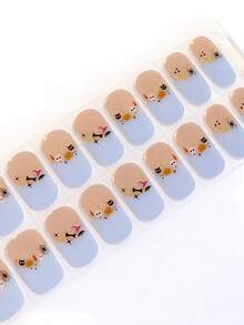 Halloween Semi Cured Gel Nail Strips, 20Pcs Long Lasting Salon Quality Wraps, Easy Apply & Remove Gel Nail Stickers With UV Light - Multicolor - View 5