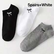 1/30 Pairs Neutral Sports Socks, Black/White/Grey Minimalist Fashion Solid Color Socks, Suitable For Daily Casual Wear, Optional 1 Pair/5 Pairs/6 Pairs/10 Pairs/15 Pairs/20 Pairs/30 Pairs - Multicolor - View 18