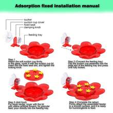 Mini Hummingbird Feeder 80ml, 2-In-1 Window Suction Cup And Hanging Bird Feeder, Outdoor Garden Bird Watching Accessory, Suitable For Patio And Balcony - Multicolor - View 7