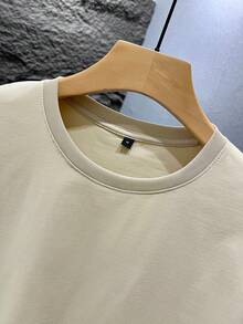 Camiseta de manga corta para hombre de verano, 100% poliéster, estilo versátil, ajuste amplio, peso 180 gramos, 1 pieza - Albaricoque - Ver 7