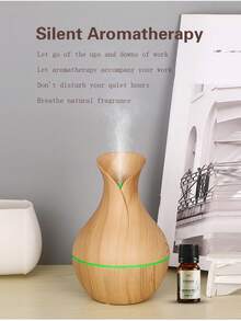 Pelembap Udara Ultrasonik Mini Motif Kayu yang Lucu, Diffuser Aromaterapi Senyap Bertenaga USB, dengan Lampu Ambient LED Berubah Warna, Penyemprot Kabut Dingin Portabel, Aksesori Pengharum Ruangan untuk Meja, Hadiah Sempurna untuk Dekorasi Interior Rumah, Kamar Tidur, Kantor, Perjalanan, dan Mobil - View 4